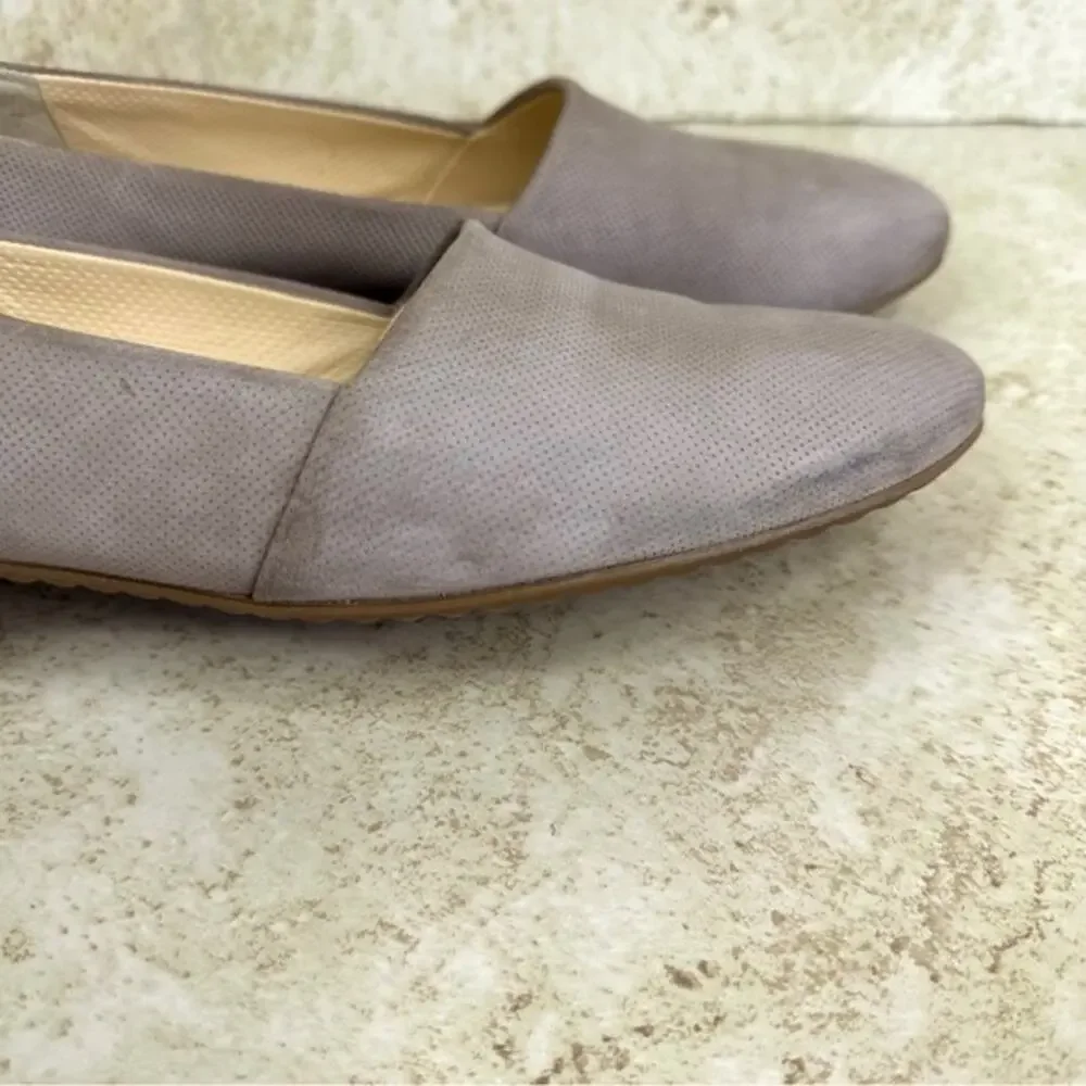PAUL GREEN Women's Sz (US 8 ) Leather Tan Perforated Slip-on Flats Sz AUS (6.5)
